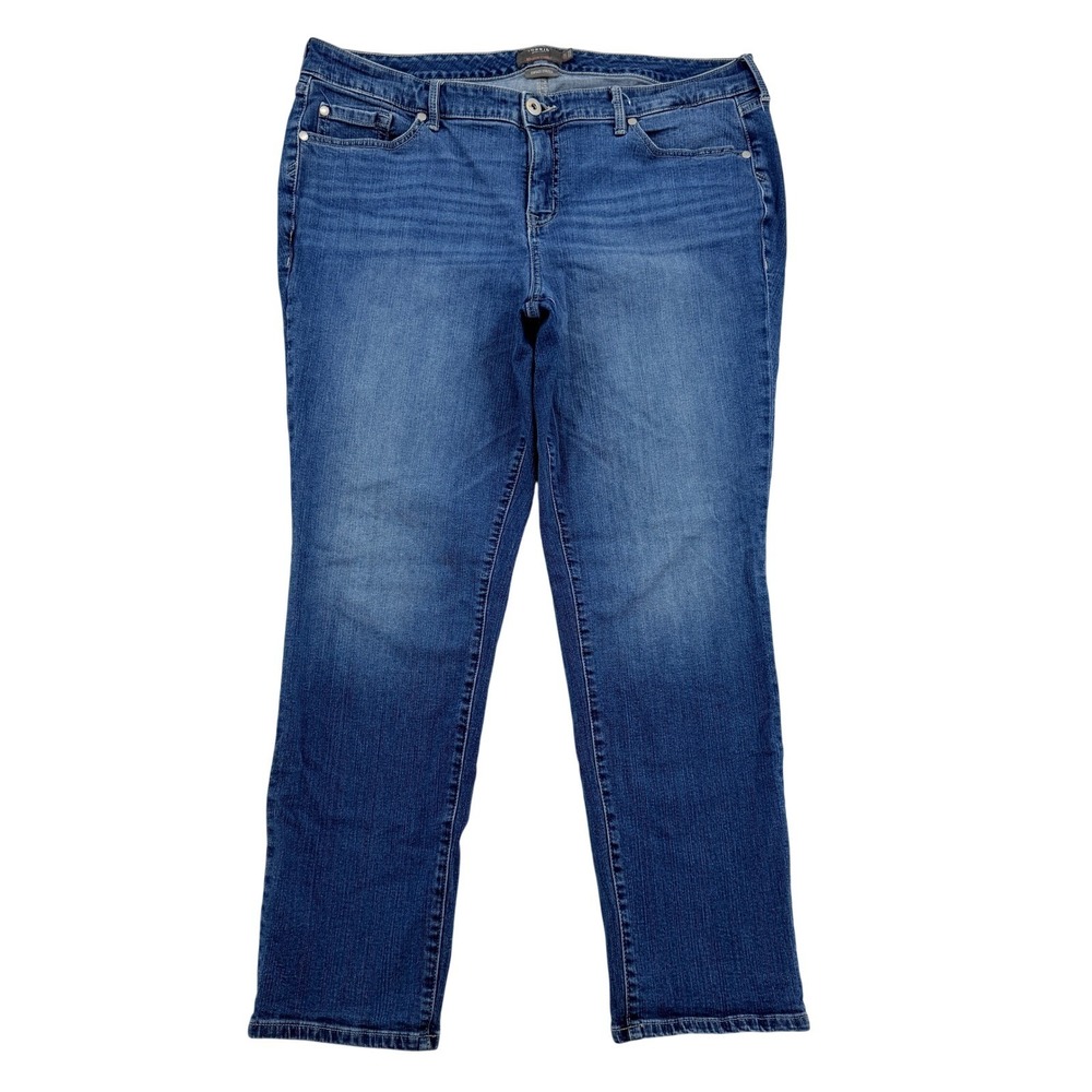 Torrid Women 18R Boyfriend Straight Jeans Medium Wash Vintage Stretch Blue Denim
